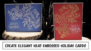 Create Elegant Heart Embossed Holiday Cards