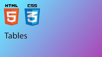 HTML & CSS 2020 Tutorial 33 - Tables
