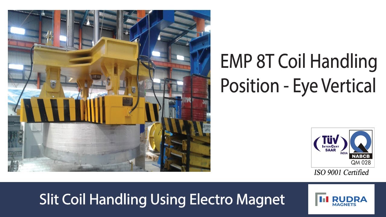 Slit Coil Handling Using Electro Magnets.
