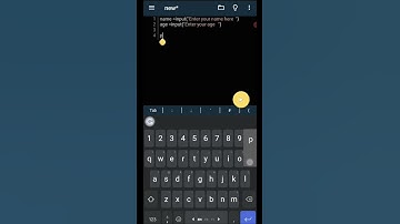 Python input from user | pydroid 3 | #programming #python #shortvideo #shorts #coding #pythontricks