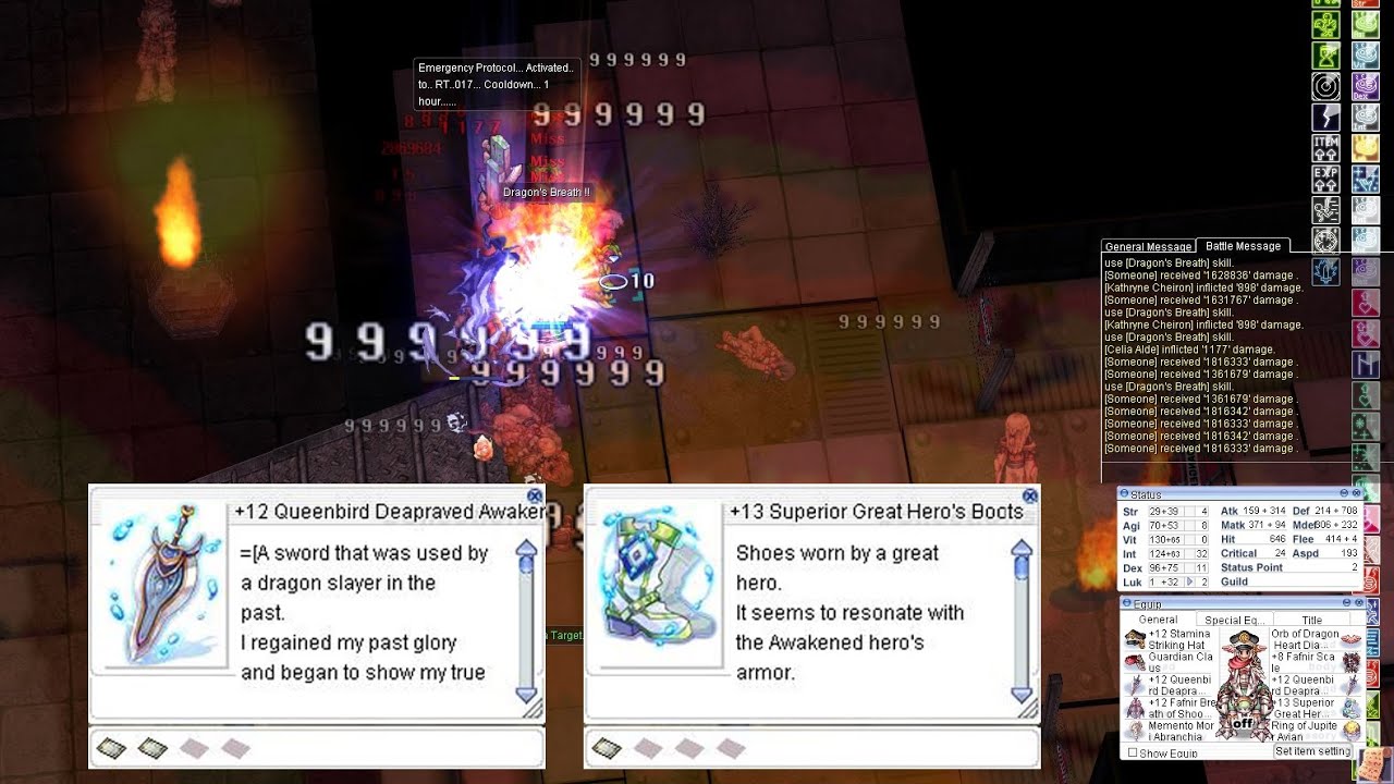 [iRO] Rune Knight Dragon Breath vs Bio Lab 5 No MVP Feat.Great Hero's ...
