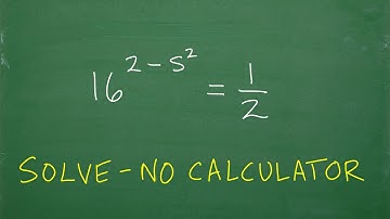 Can you solve this exponential equation without a calculator?