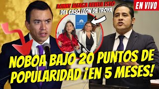 NOBOA BAJO 20 PUNTOS DE POPULARIDAD EN 5 MESES / RONNY ALEGA REVELA ESTO DEL CASO LEON DE TROYA