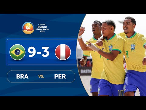 BRASIL vs. PERÚ [9-3] | RESUMEN | CONMEBOL SUB20 FÚTBOL PLAYA 2023