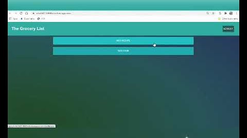 Fresh Mart (Grocery List Generator App)