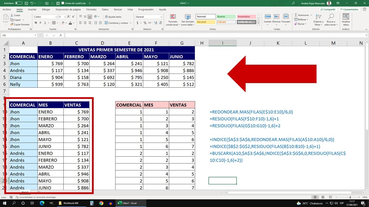 Fórmulas Para Convertir Rangos En Formato Tabular O Base De Datos Youtube