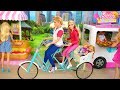 Happy Family Doll Bicycle For 4 sepeda boneka Vélo poupée Bicicleta boneca دراجة باربي Puppenfahrrad