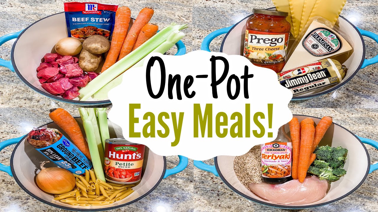 WHAT'S FOR DINNER? 5 Tried & True ONE POT Meals! | Quick & EASY ...