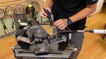 How to String a Yonex Voltric Force Badminton Racquet (Mel Louie)