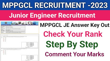 MPPGCL Answer Key Out||Mppgcl JE Anskey||Check your Rank||MPPGCL Recruitment 2023||Official updates