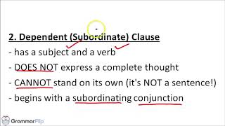 Dependent clause