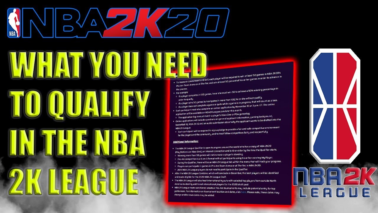 nba 2k20 league qualifying info everything you need to qualify for the nba league greenscreen