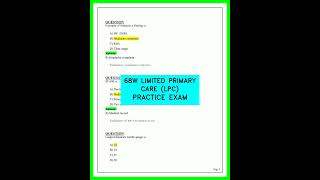 68W LIMITED PRIMARY CARE LPC PRACTICE EXAM LATEST PRACTICE QUESTIONS AND ANSWERS 2026 REVIEW GUIDE