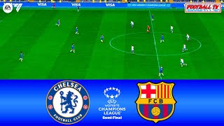 Chelsea vs Barcelona - UEFA Women's Champions League 23/24 Semi Final | EA FC 24 Gameplay PC