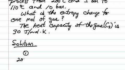 Entropy Change: Ideal Gas