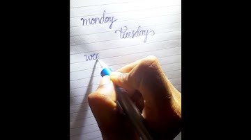Neat and clean handwriting | Days of the week in cursive writing | cursive #shorts