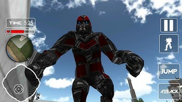 ► Futuristic Robot Transforming Gorilla Attack City (Super Mobile Games)  Gorilla Transformer Robot