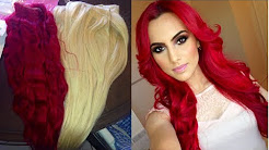 How to: dye hair extensions to match your hair (BRIGHT red)