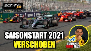 Neuer Rennkalender: Formel 1-Saisonstart 2021 verschoben!
