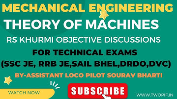 THEORY OF MACHINES||PART-1||R S KHURMI OBJECTIVE DISCUSSION||FOR ALL TECHNICAL EXAMS||
