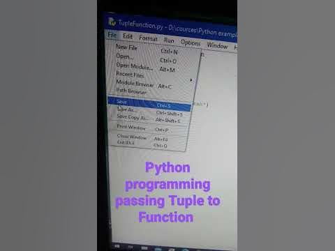 python programming passing tuple to function code example udahran - YouTube