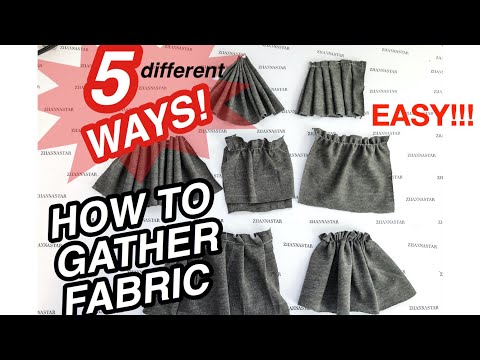 How to gather fabric easy & fast | 5 Ways | Ruffles
