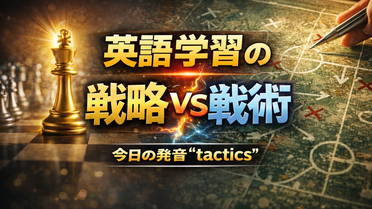 174.英語学習の“戦略と戦術“   今日の発音 “tactics” 大人のための楽しいフォニックス講座