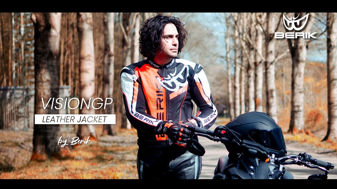 Berik VisionGP Motorcycle Leather Jacket black/neon-yellow/neon