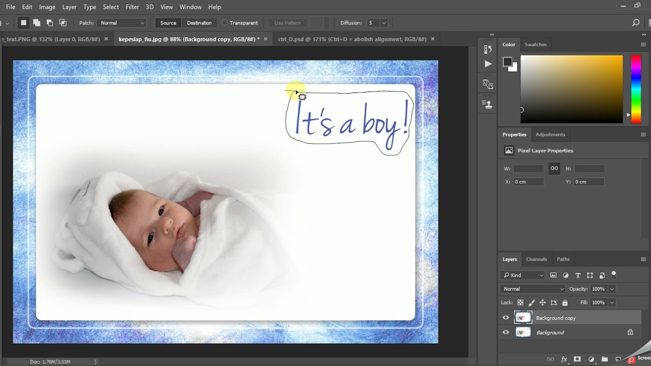 Delete text in Photoshop - YouTube