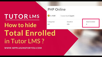 How to hide Total Enrolled in Tutor LMS ?
