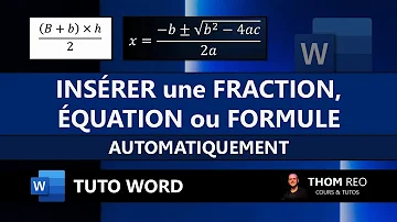 Comment insérer une formule dans Word ?