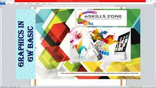 GW BASIC - Lecture 7   PRESET & PSET STATEMENTS