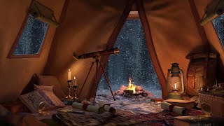 Camping Tent Ambience In the Middle of a Snowy Mountains screenshot 5