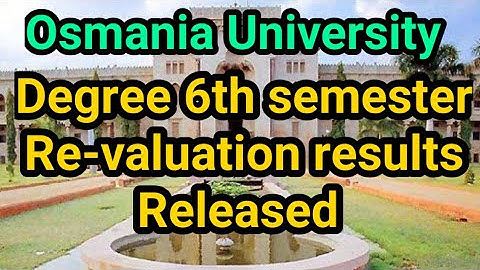 Osmania University degree 6th semester Re-valuation results Released 2021 || ou degree results ||