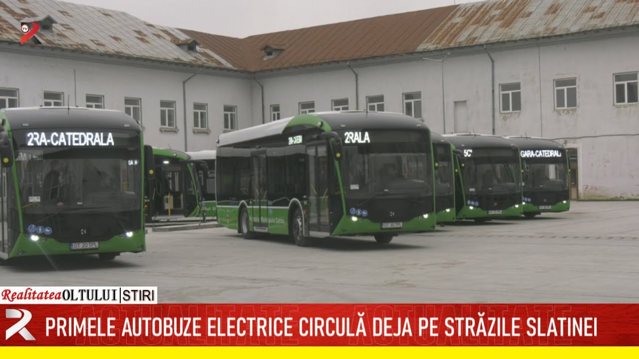 Primele autobuze electrice circulă deja pe străzile Slatinei