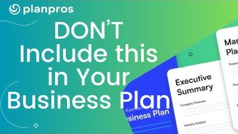 🚫 The One Section You Should NEVER Include in Your Business Plan