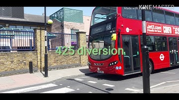 425 Diversion visual. Victoria park - Fenn Street. BV10WWX. VN37872.
