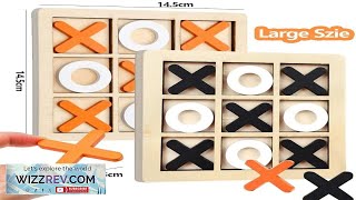 Wooden XO Tic Tac Toe Game Mini Chess Board Interaction Puzzle Training screenshot 4