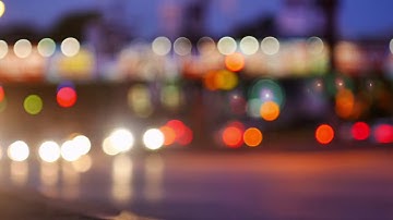 Traffic Lights City Street Night Cars Blurred No Copyright Video