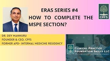 ERAS 2026 Residency Application: MSPE Section Made Easy!