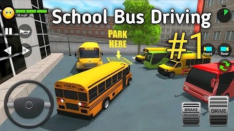 School Bus Driving Simulator Gameplay | Realistic School Bus Driver | Android Bus Game 2025