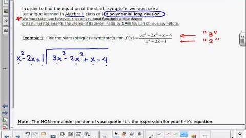 AP Calculus AB - Section 3.6 - Example 1 - Oblique Asymptotes