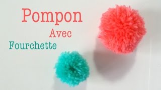 DIY Comment faire un pompon avec une fourchette.