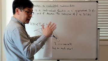 Tangent vectors to embedded submanifolds