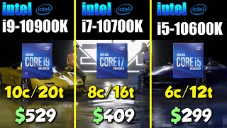i9-10900K vs. i7-10700K vs. i5-10600K
