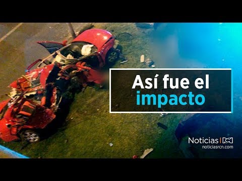 Momento exacto del accidente en la Autopista Norte que dejó tres muertos