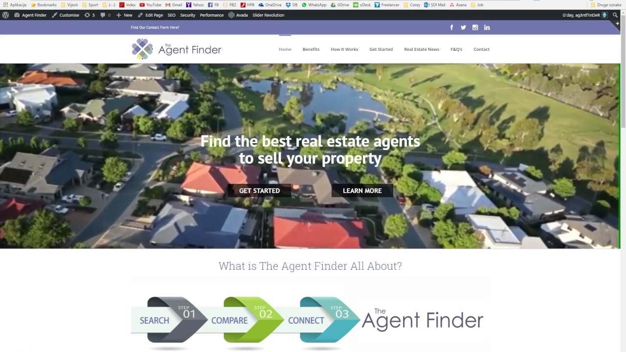 Avada Wordpress Theme Tutorial for The Agent Finder Australia