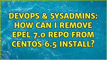 DevOps & SysAdmins: How can I remove EPEL 7.0 repo from CentOS 6.5 install?