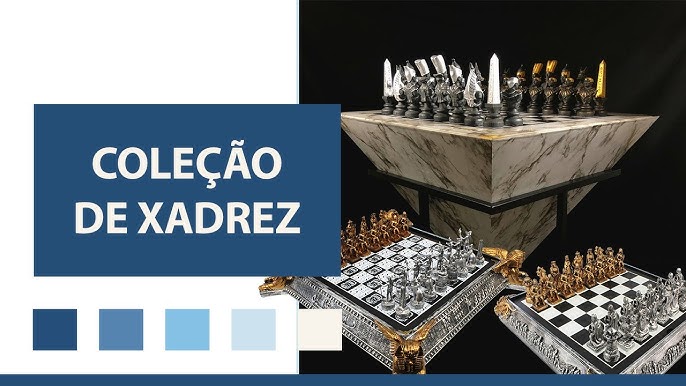 Tabuleiro Xadrez 3D Medieval Luxo Cavaleiros Medievais - BY - Jogo