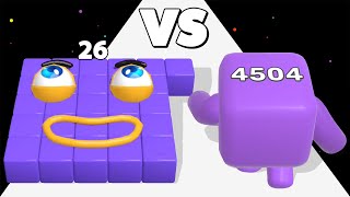 LEVEL UP NUMBER (vs) NUMBER BLOCKS RUN - ASMR Gameplay! Free Math Games